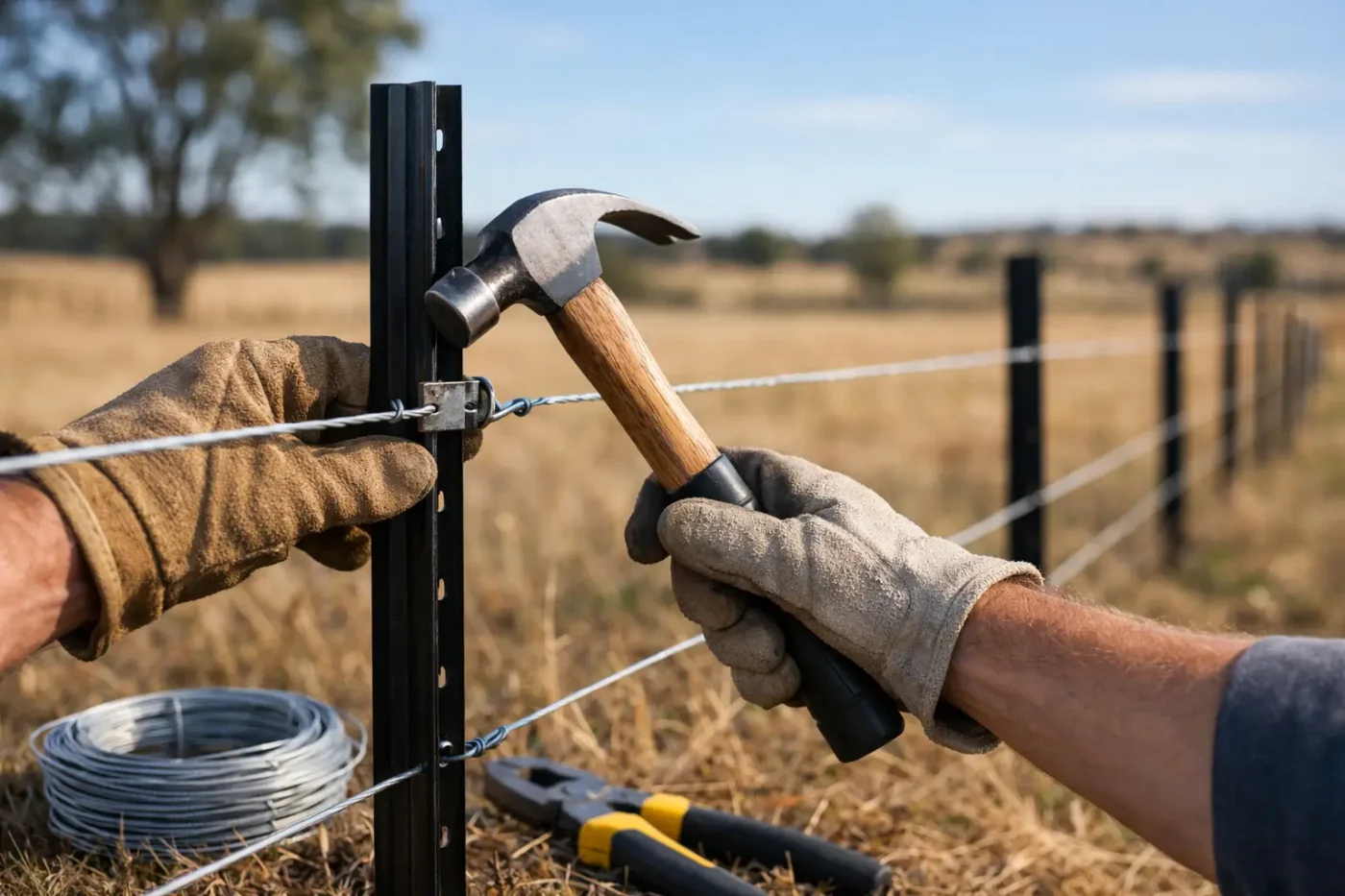 How to Install Steel Pickets for Rural Fences