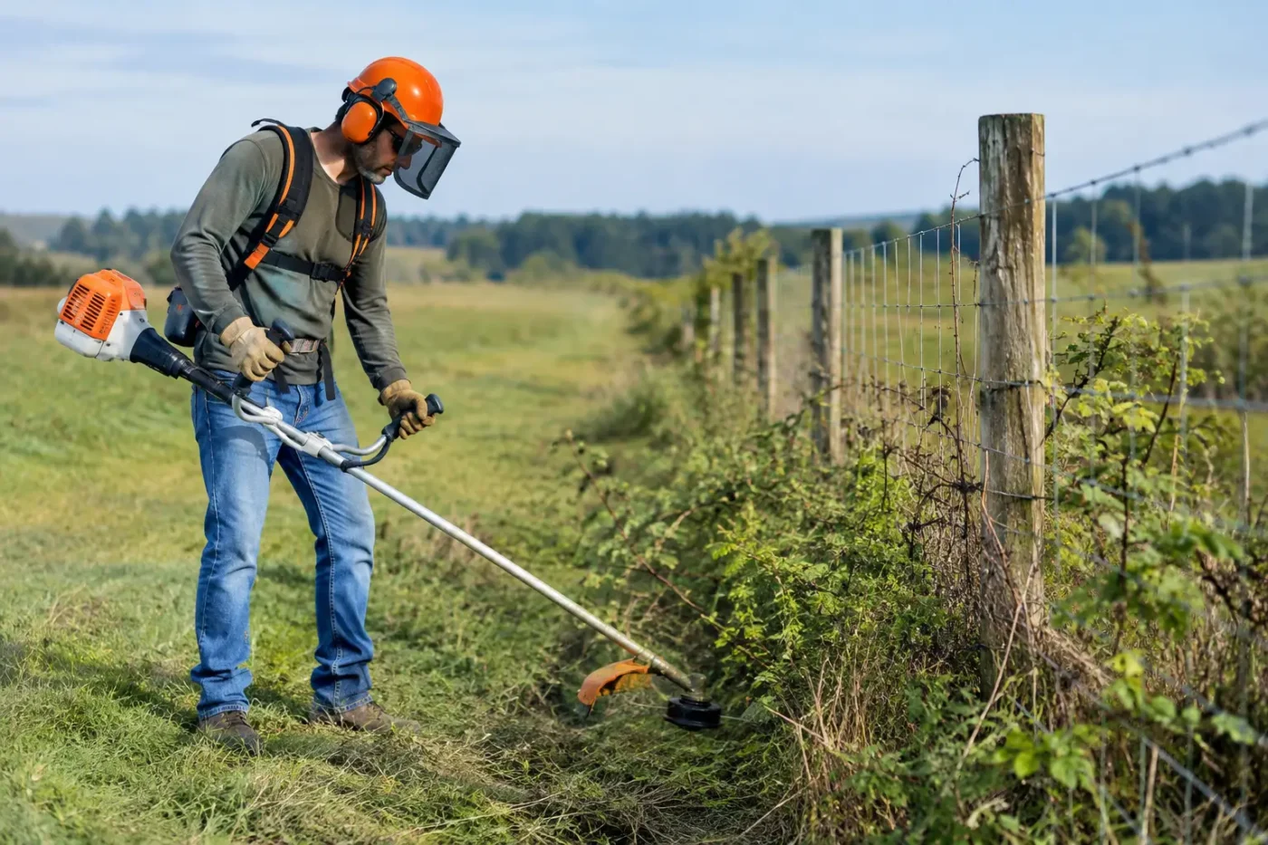 How to Clear Fence Lines Safely on Rural Land